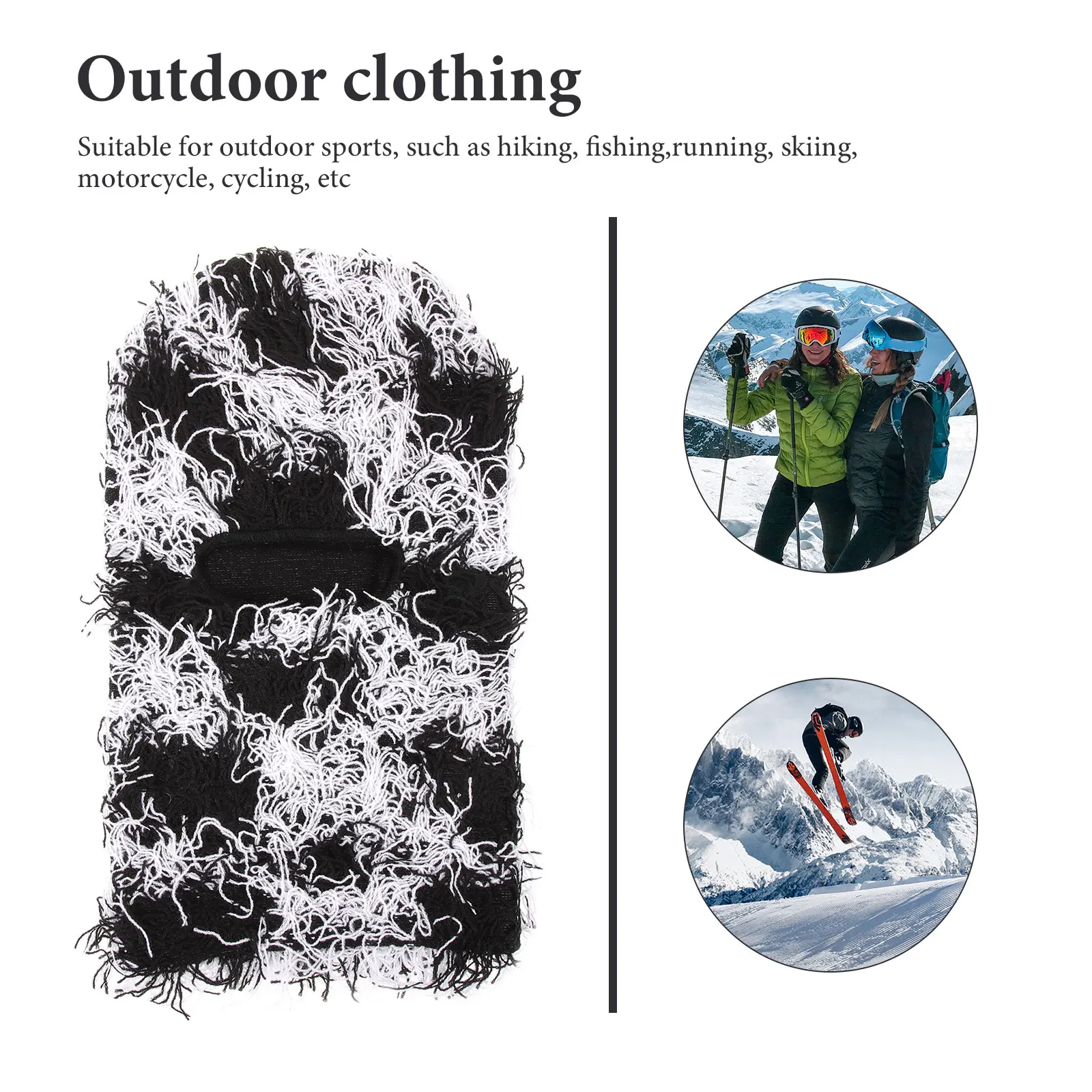 

Fuzzy Face Mask Head Warmer Balaclava Winter Hooded Windproof Knit Cap Ski Beanie for Men Outdoor Sports Camo Climbing Gear
