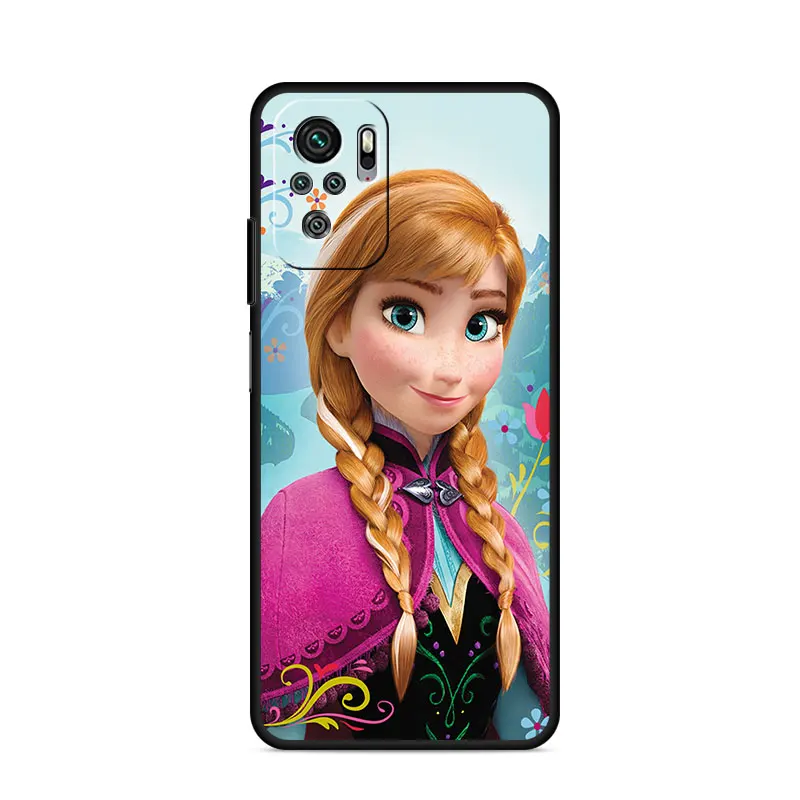 Frozen Anna Elsa Case For Xiaomi Redmi Note 11 10 9 Pro 9S 12S 9A 9C 8 10C 7 12 13 9i Silicone Funda TPU Phone Cover