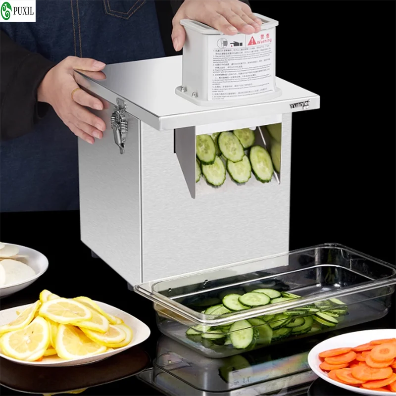 قطاعة خضروات كهربائية تجارية، قطاعة بطاطس من النوع المموج، قطاعة فواكه مدخل كبيرة أو محضر طعام مقطع، شفرة مكونة من 6 قطع