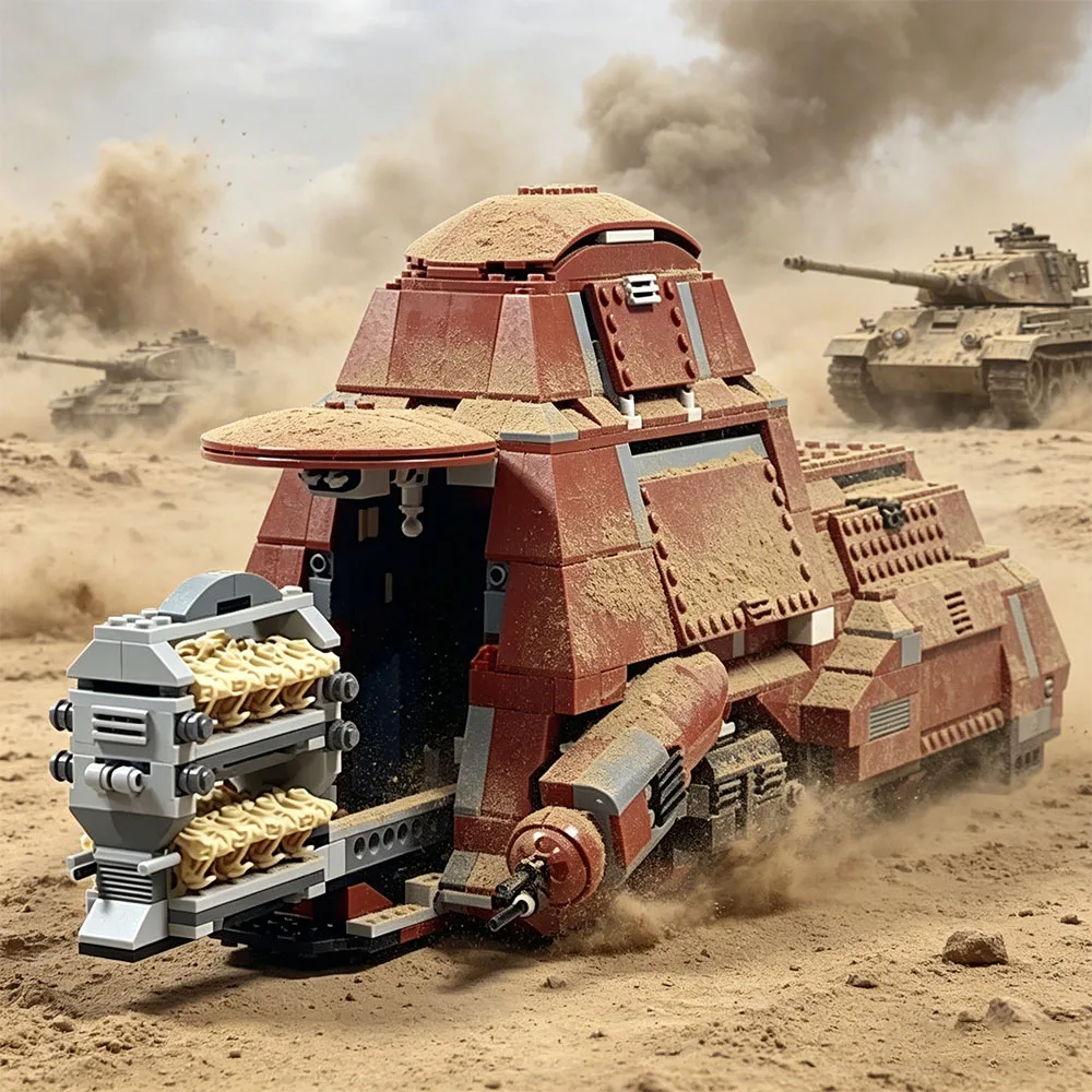 

Конструктор MOC 1326 деталей: Транспортное средство Торговой Федерации (MTT), модель из строительных блоков, игрушки DIY, подарки для праздников и вечеринок