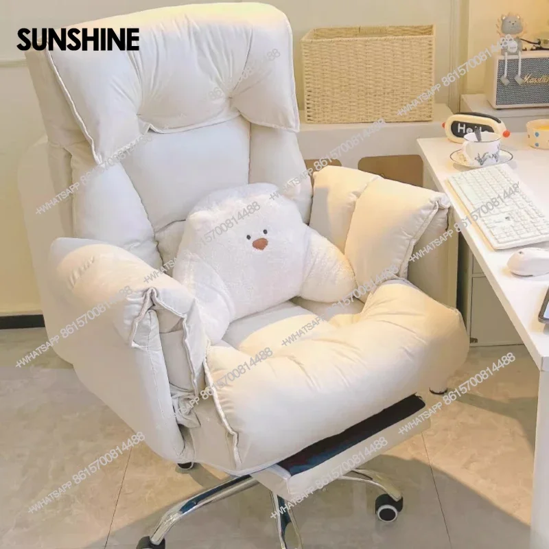 

Luxury Adjustable Office Chair Back Support White Ergonomic Office Chair Recline Mobile Sillas De Oficina Furniture AccessoriesQ
