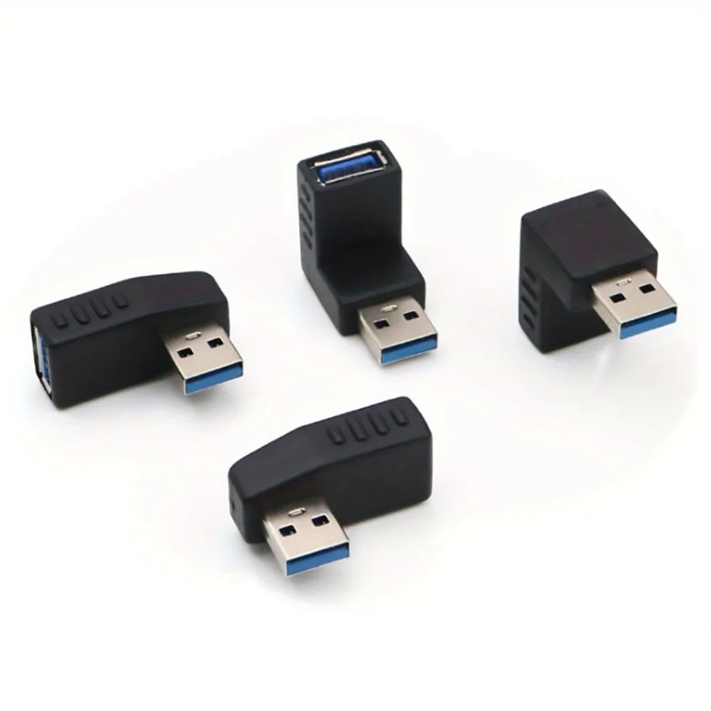 

USB 3.0 Male to Female Adapter, 90° Fixed Angle with 4 Directions Extension Converter, OTG Compatible for PC & Tablet