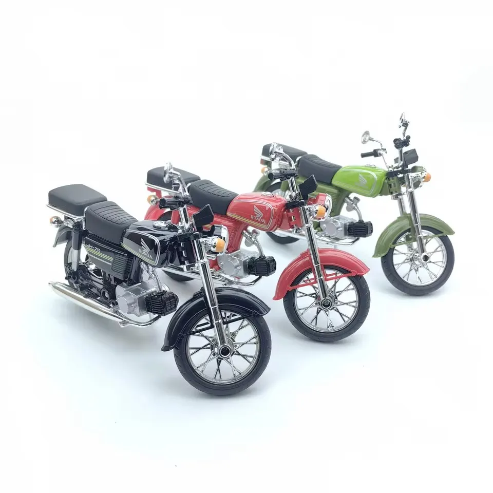 Model motocykla w skali 1/10, wykonany ze stopu 70, klasyczny motocykl, zabawka, odlewany model motocykla z metalu, symulacja, prezent dla dzieci.