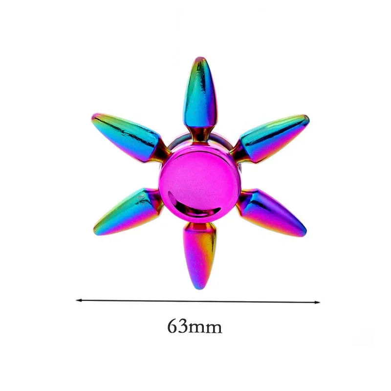 New Colorful Rainbow Alloy Fingertip Gyro Decompression Creativity Finger Spinners Hand Fidget Small toys