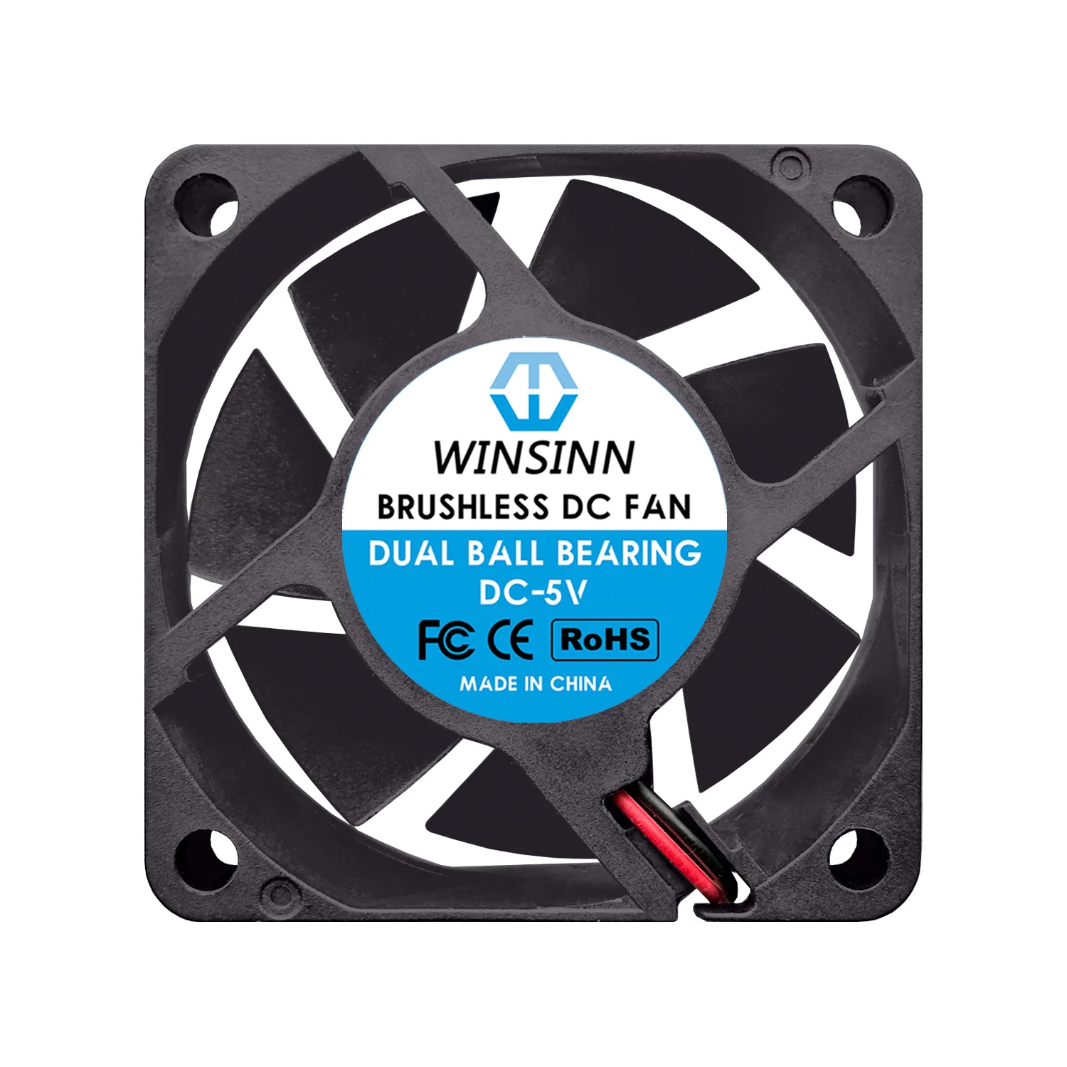 WINSINN 6025 60mm Fan DC 5V 12V 24V Sleeve / Dual Ball Bearing Brushless Cooling 60x25mm 2PIN