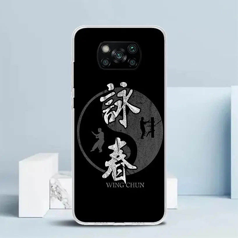 Wing Chun Kung Fu Silicon Call Phone Case For Xiaomi Poco X3 Nfc X5 X6 F6 F5 Pro M5S M5 X4 F4 GT M4 M3 F3 F2 F1 M2 Cover X3 Nfc 