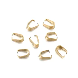 50/100pcs Stainless Steel Pendant Pinch Bail Clasps Necklace Hooks Clips Connector For Jewelry Making Findings Accessories DIY