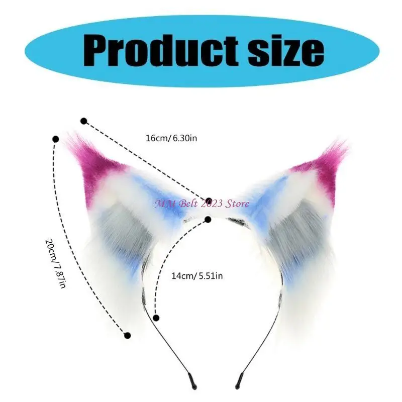 49me Artificial Ear Hoofdband voor cosplay Drading Masquerades Party Kostuum Haarband Anime Character Cijfers voor formeel