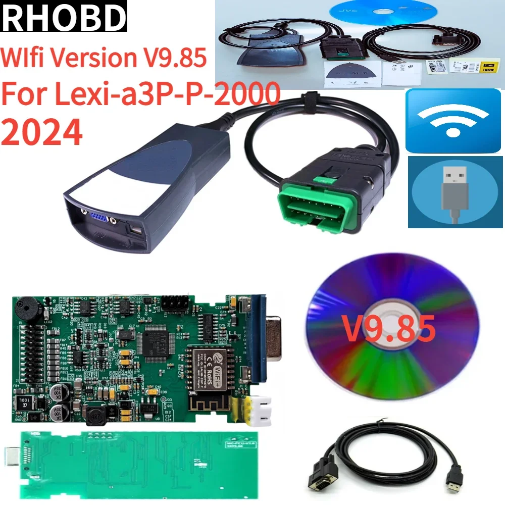 2024 wifi para lexia3 pp2000 diagboxv9.85 ferramenta de carro usb universal psa xs evolução profissional para ci-rt/ponja LeXIA-3 fw 921815 C