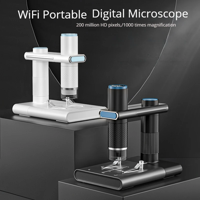 

Wireless WiFi Microscope Endoscope Magnifier Optical HD 2 Million Pixels 50-1000X Magnification with LEDs Inspection Camera