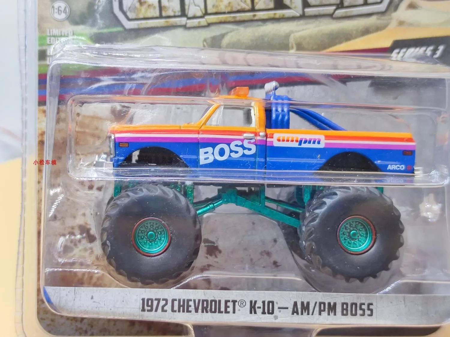 1:64 1972 CHEVROLET K-10 AM/PM BOSS Green machine version Collection of car models