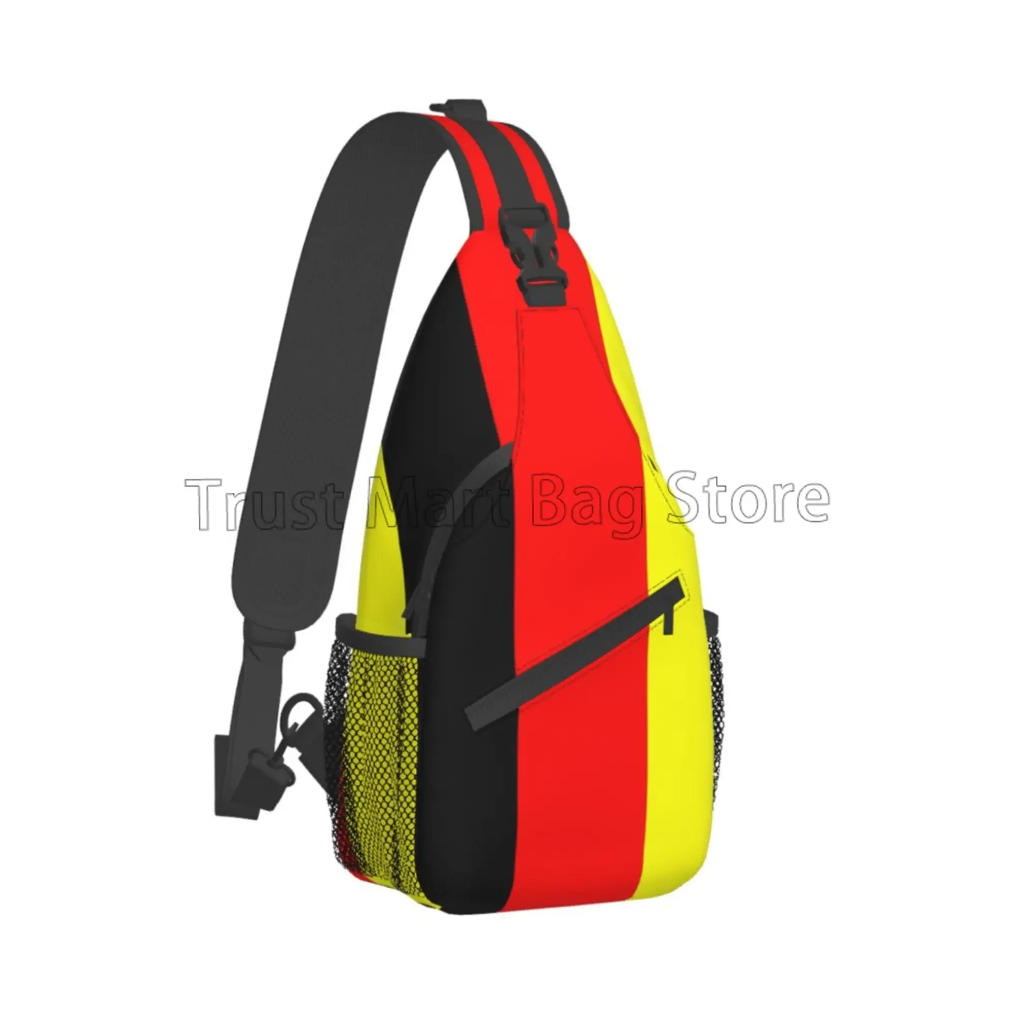 German Flag Sling Backpack Multipurpose Crossbody Chest Shoulder Bag Travel Hiking Germany Casual Daypack for Men Women