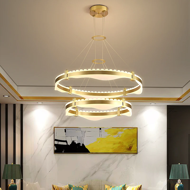 

Living room chandelier, modern simple, light luxury duplex building, villa, loft art, fashion, hotel lobby, restaurant lamps