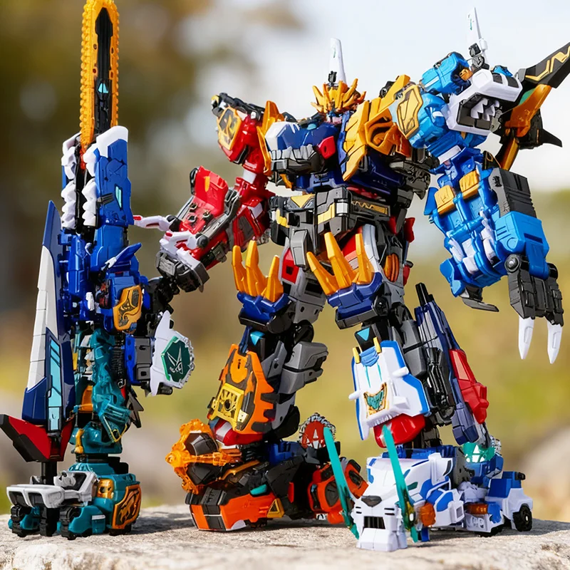 ของเล่นมินิฟอร์ซ 8 เร็กซ์ ไคเซอร์สำหรับเด็กผู้ชาย - หุ่นยนต์ไดโนเสาร์แปลงร่างได้และฟิกเกอร์แอคชั่นเมชาแบบรวม ของขวัญปีใหม่