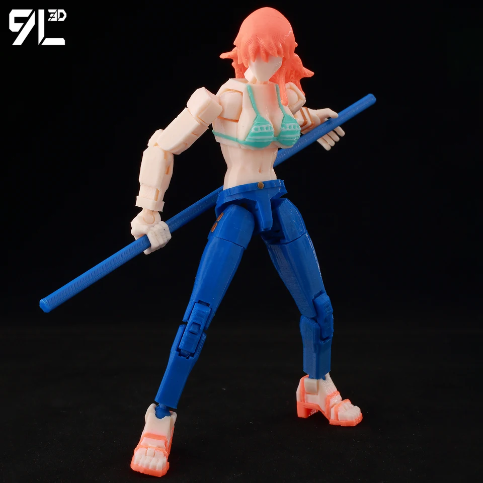 ◆ namii 9L3D Dummy13 One Piece Figure Nami Anime Lucky13 Multi-Jointed