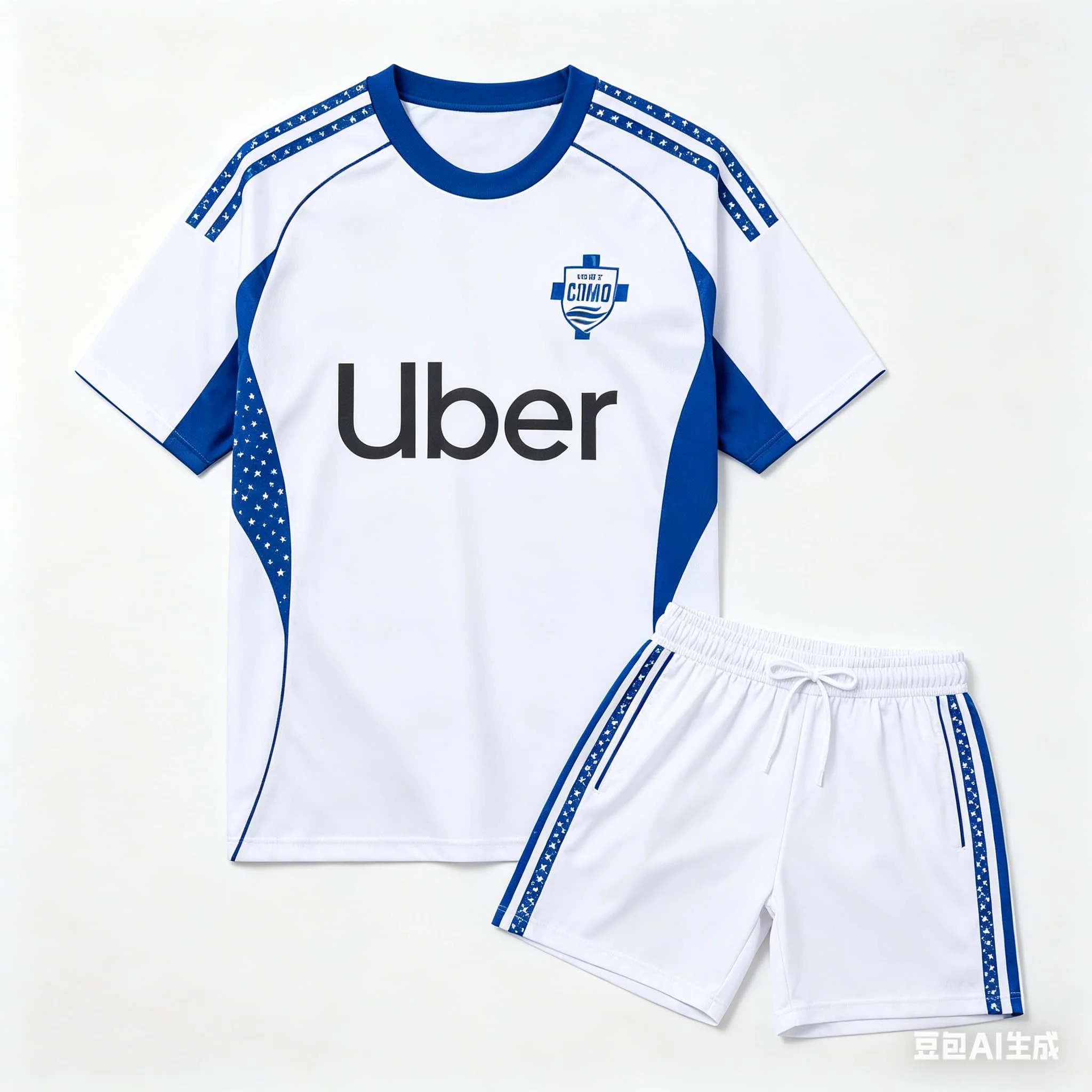 25-26 Como 1907 Home and Away Football Jerseys Set, Sports Casual Breathable Quick-Drying T-Shirts Set Suitable for Men Tops