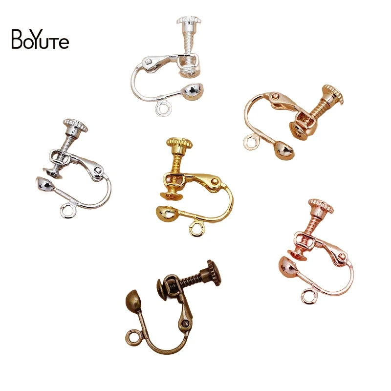 

BoYuTe (50 Pieces/Lot) 13*19MM U Shape Metal Brass No Pierced Ear Clip Materials Diy Handmade Earrings Jewelry Accessories