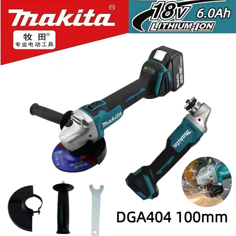 

Бесщеточная аккумуляторная угловая шлифмашина Makita DGA404 100 мм для металла и дерева, электроинструмент для шлифовки, полировки и резки
