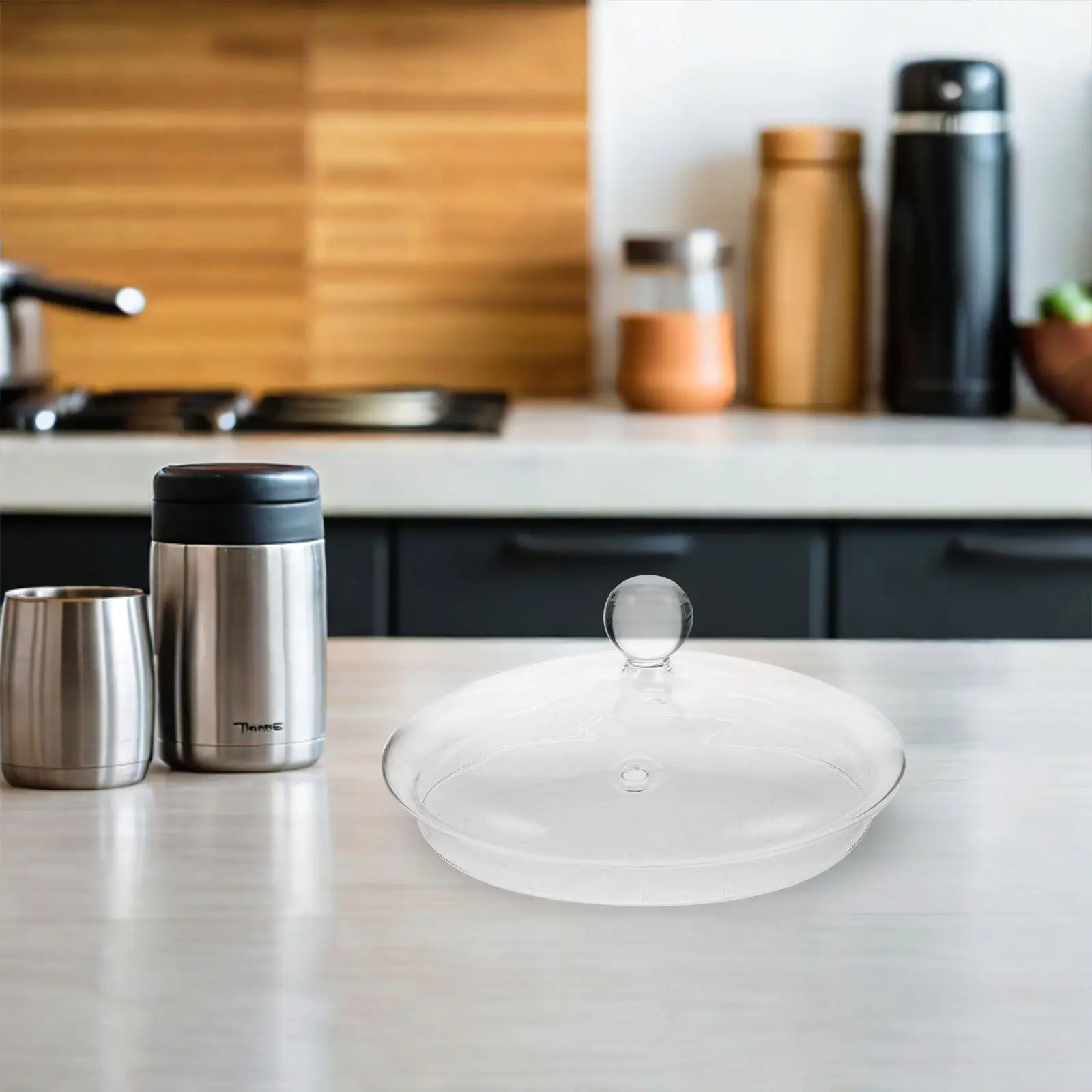 Glass Pot Lid Heat Resistant Clear Cover Knob 6 Inch for 1.9L Stew Pots Simmer Cooking Noodle Glassware Replacement Accessory