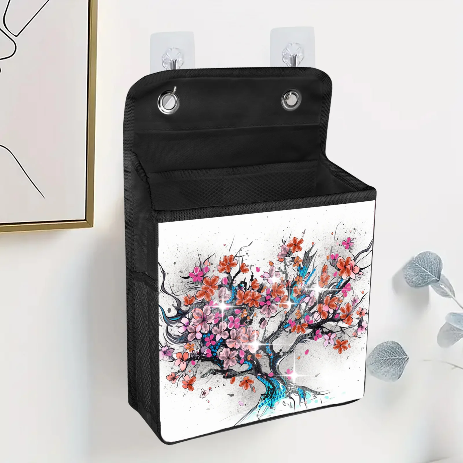 Hot Creative Diamond Painting Hanging Storage Bag Wall Hanging Storage Bag Diamond Embroidery Color Tree Pattern Hanging Bag