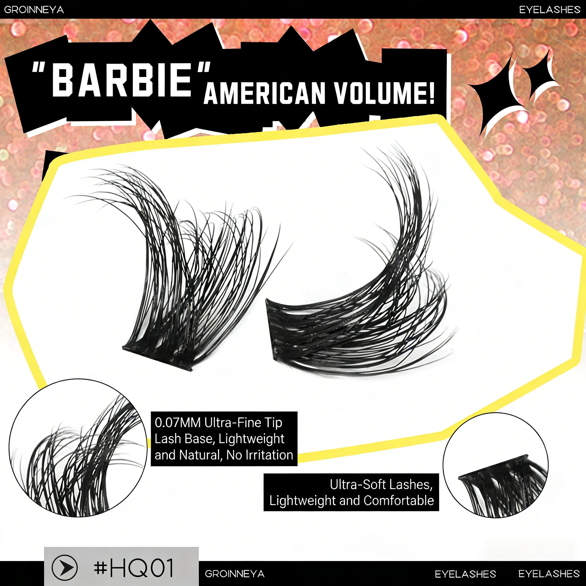 Gemerry Eyelash Premade Fans رمش تمديد W شكل البرازيلي حجم بلوم جلدة صالونات ماكياج