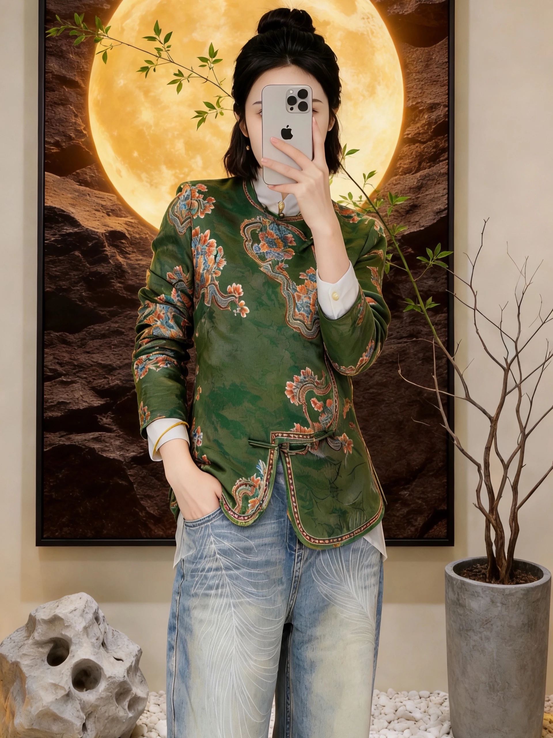 

New Chinese Style Women's Shirt 2026 Spring Autumn Seasonal Fashion Retro Button down Collar Straight Cut Long Sleeve Commute...