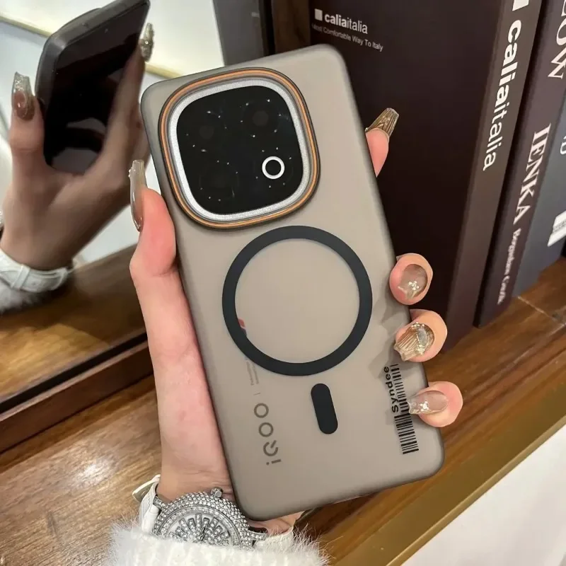 حافظة شفافة غير لامعة لهاتف VIVO IQOO Z10 Turbo Pro شحن لاسلكي غطاء صلب مقاوم للصدمات لهاتف IQOO Z10 Turbo Plus