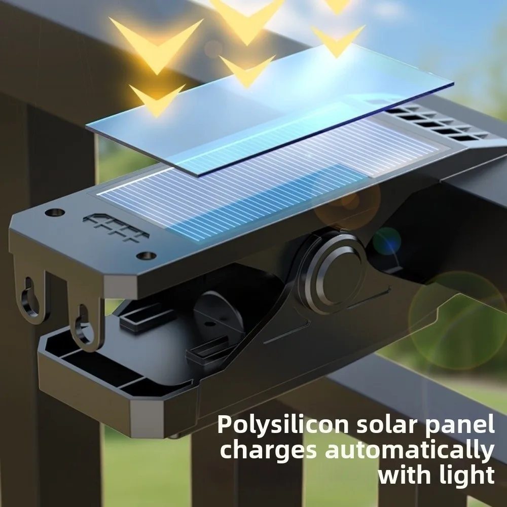 Clip On Solar Clip-on Lamp Smart Sensor 3 Modes Garden Wall Light Waterproof Human Body Induction Solar Fence Light Patio