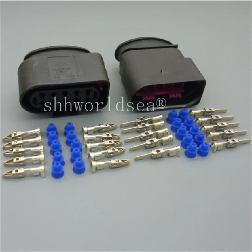 10 Pin 1J0973835 1J0973735 3.5mm Auto Temp Sensor Plug Deflation Valve Copnnector Waterproof Headlight Socket For VW Audi