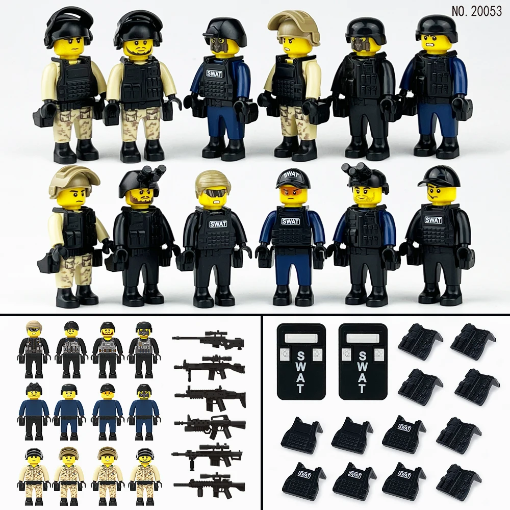 Special Forces Police Astronaut Building Blocks Accessory DIY Bricks Toys Compatible Assemble Careers Figures Play Model Bricks