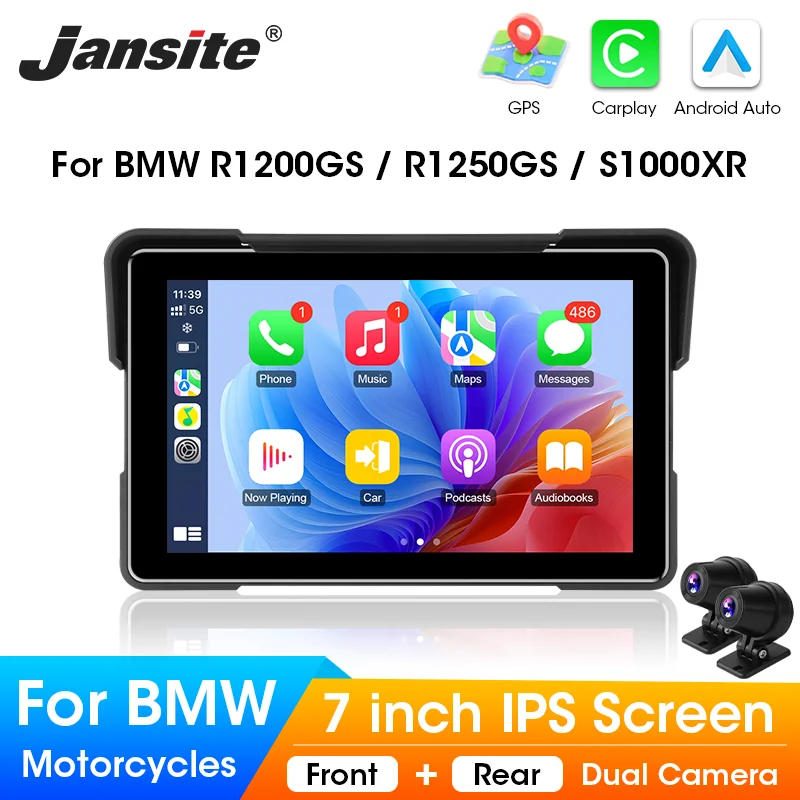 7 inch Motorcycles Navigation Screen for BMW R1200GS ADV/R1250GS ADV/S1000XR CarPlay Android Auto Digital Motorcycle Dashboard