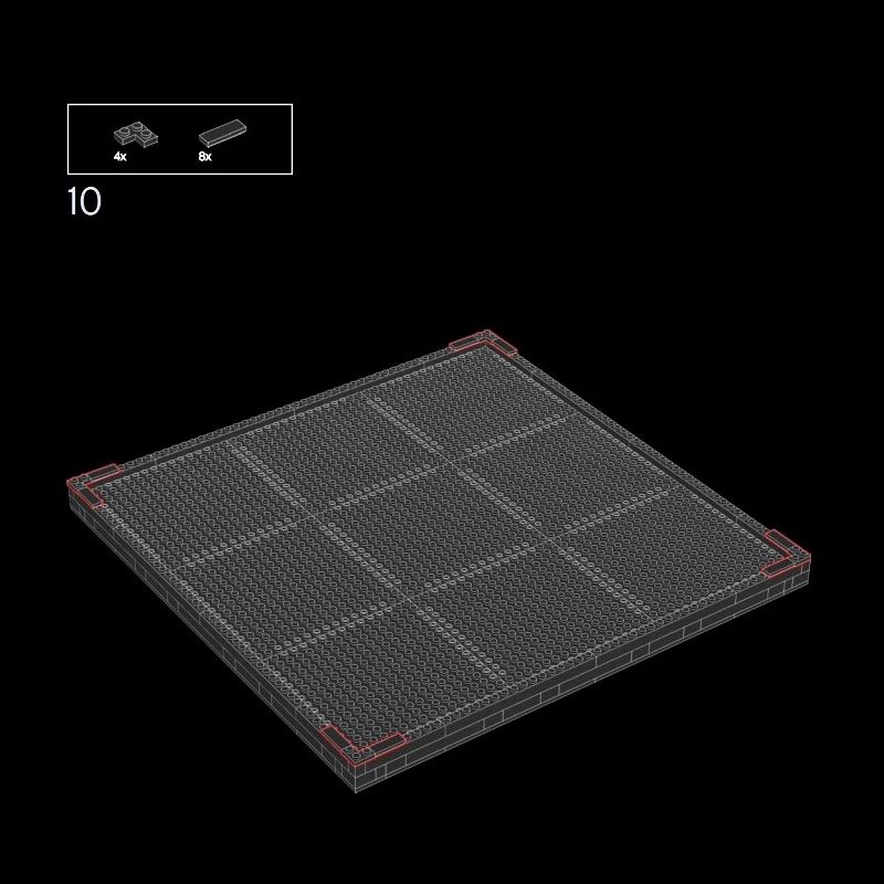 Pixel Art Malerei Weiß Fotorahmen Set Ziegel 4/3 16x16 Grundplatten Bausteine MOC Teile Spielzeug Kompatibel 31202/31204/65803 – Detail 11