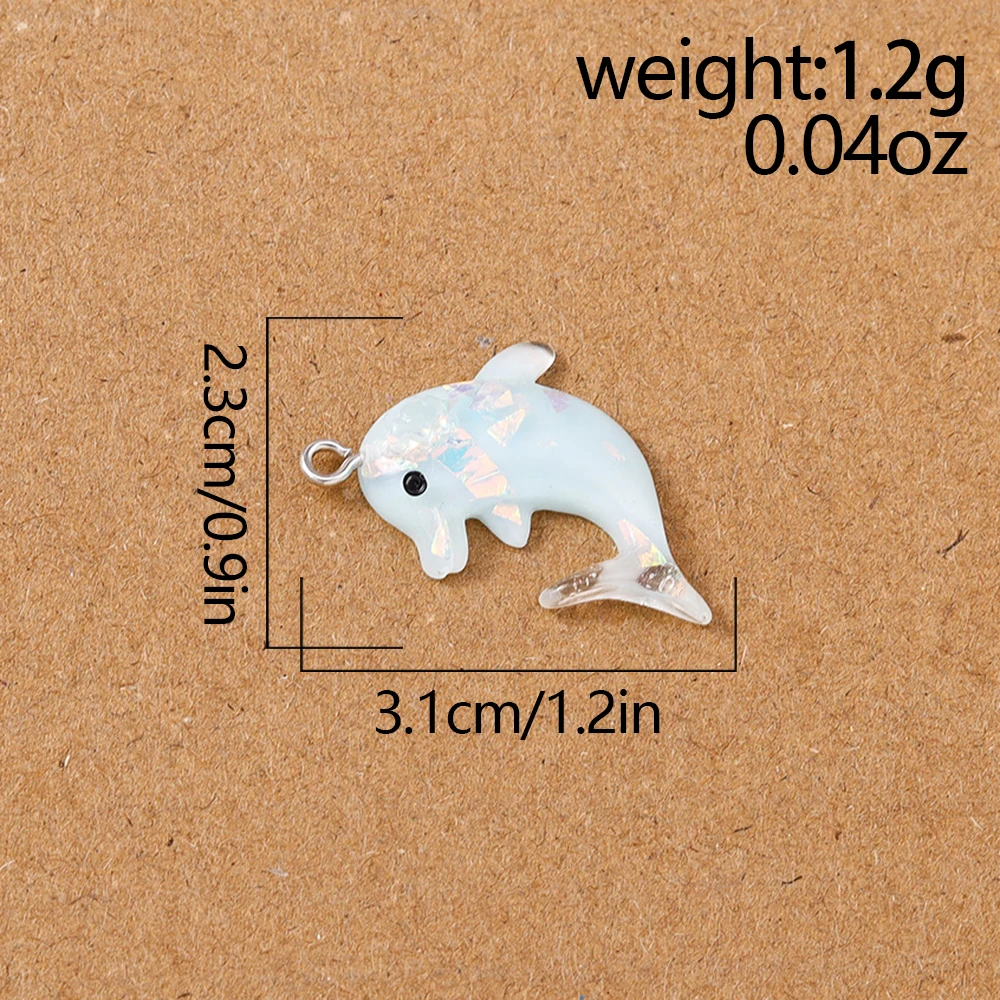 10 pçs bonito resina golfinho encantos pingentes para fazer jóias colar brincos pulseira diy criança jóias acessórios