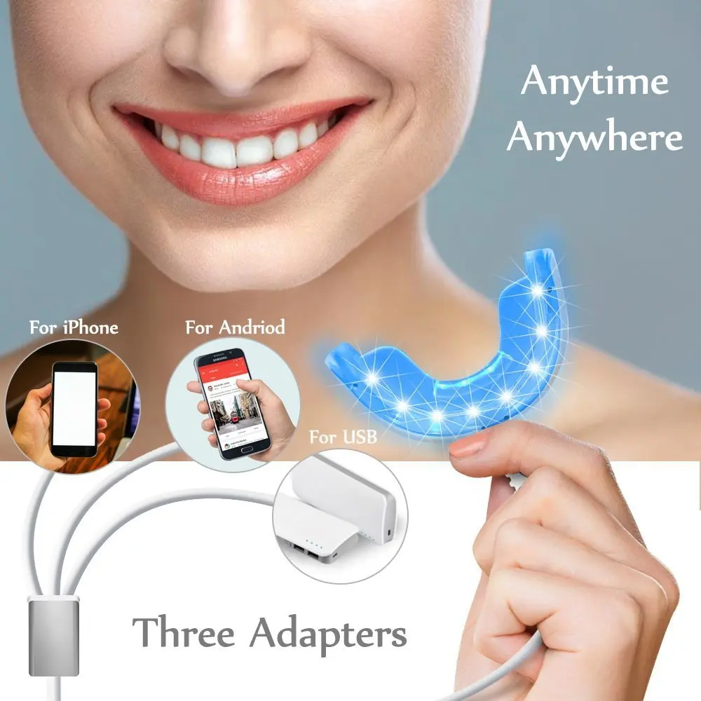 Picture 4: 3 in1 Teeth Whitening Lamp 16 Light Portable USB Rechargeable Blue Light Oral Tooth Whitening Product Beauty Health Oral Hygiene