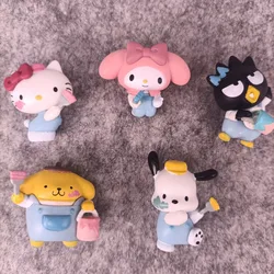 Sanrio Gashapon Capsule Toy Hello Kitty Mymelody Pompom Purin Anime Figures Painter's Edition Doll Model Toy Decoration Kid Gift