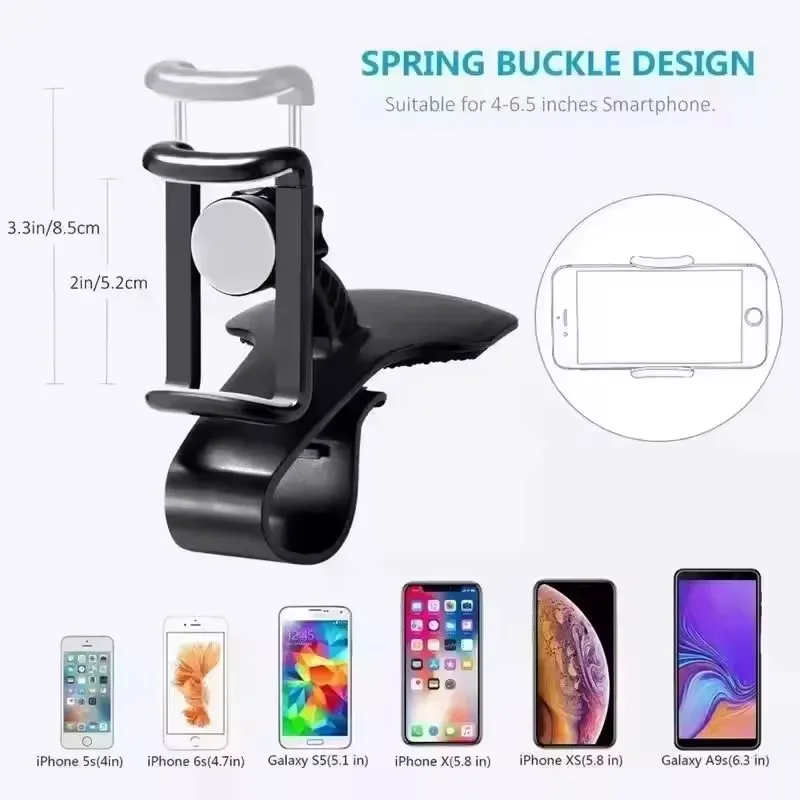 360 Rotatable Car Phone Holder Universal Cell Phone Stands Car Rack Dashboard Support for Auto Grip Mobile Phone Fixed Bracket - view 5