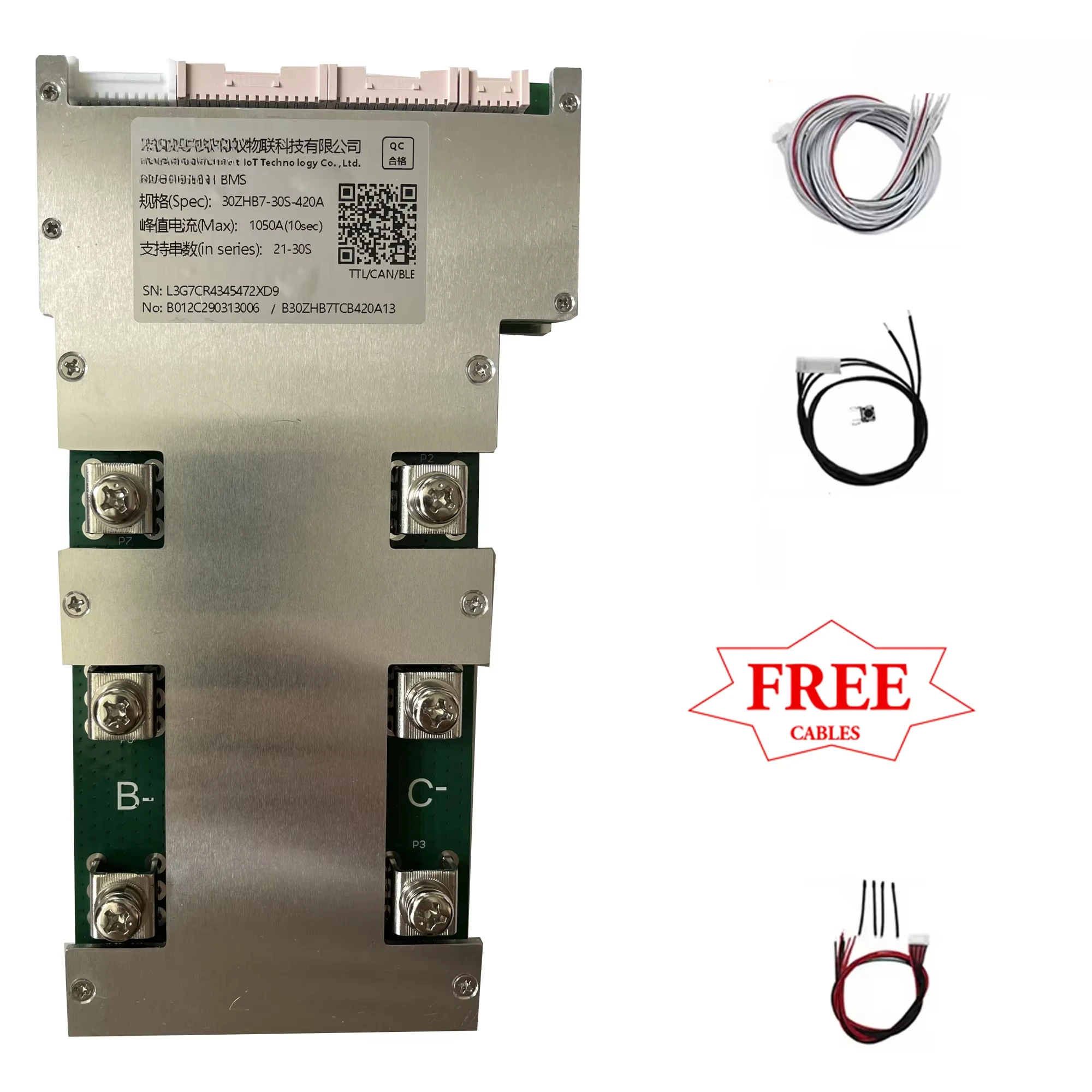 Smart BMS Series 30S 420A (Peak 1050A) Battery Protection PCB Board BT Standard Version