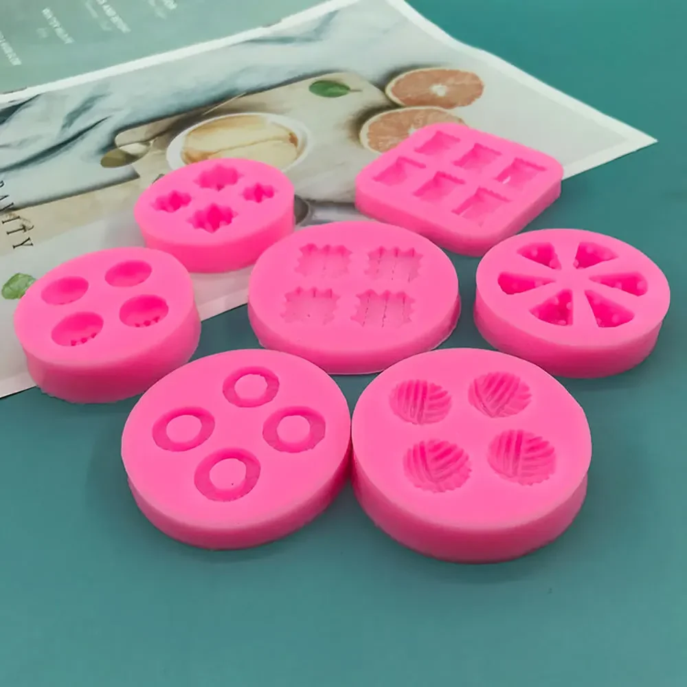 Food Shape Molds Waffles Cookie Cheese Chocolate Chip Donuts Cake Decorating Tools Soft Silicone Creative Fondant Mould