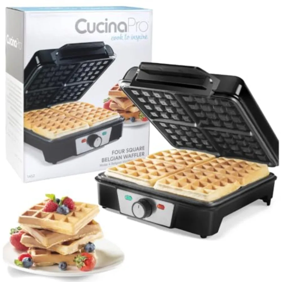 Extra Large Belgian Waffle Maker with Nonstick Plates