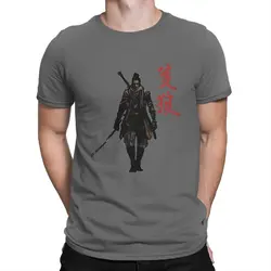 Fashion One Armed Wolf T-Shirt Men Crewneck Cotton T Shirt Sekiro Shadows Die Twice Short Sleeve Tees Summer Clothes