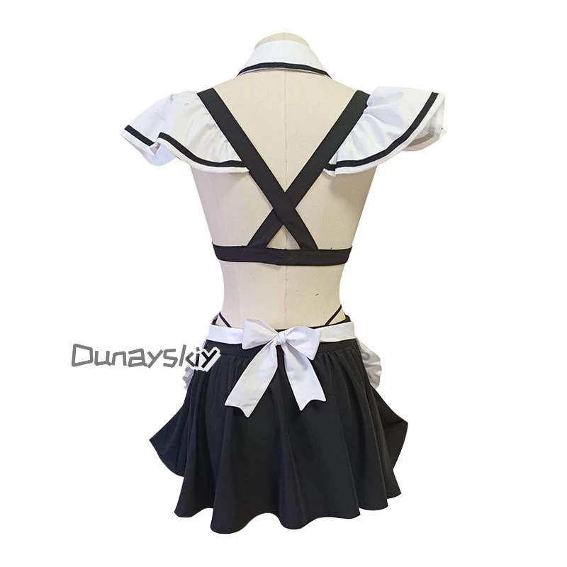 Anime Dress Up Kitagawa Marin Cosplay Costume Maid DRESS With Necklace Navy Style Swimsuit Halloween Carnival
