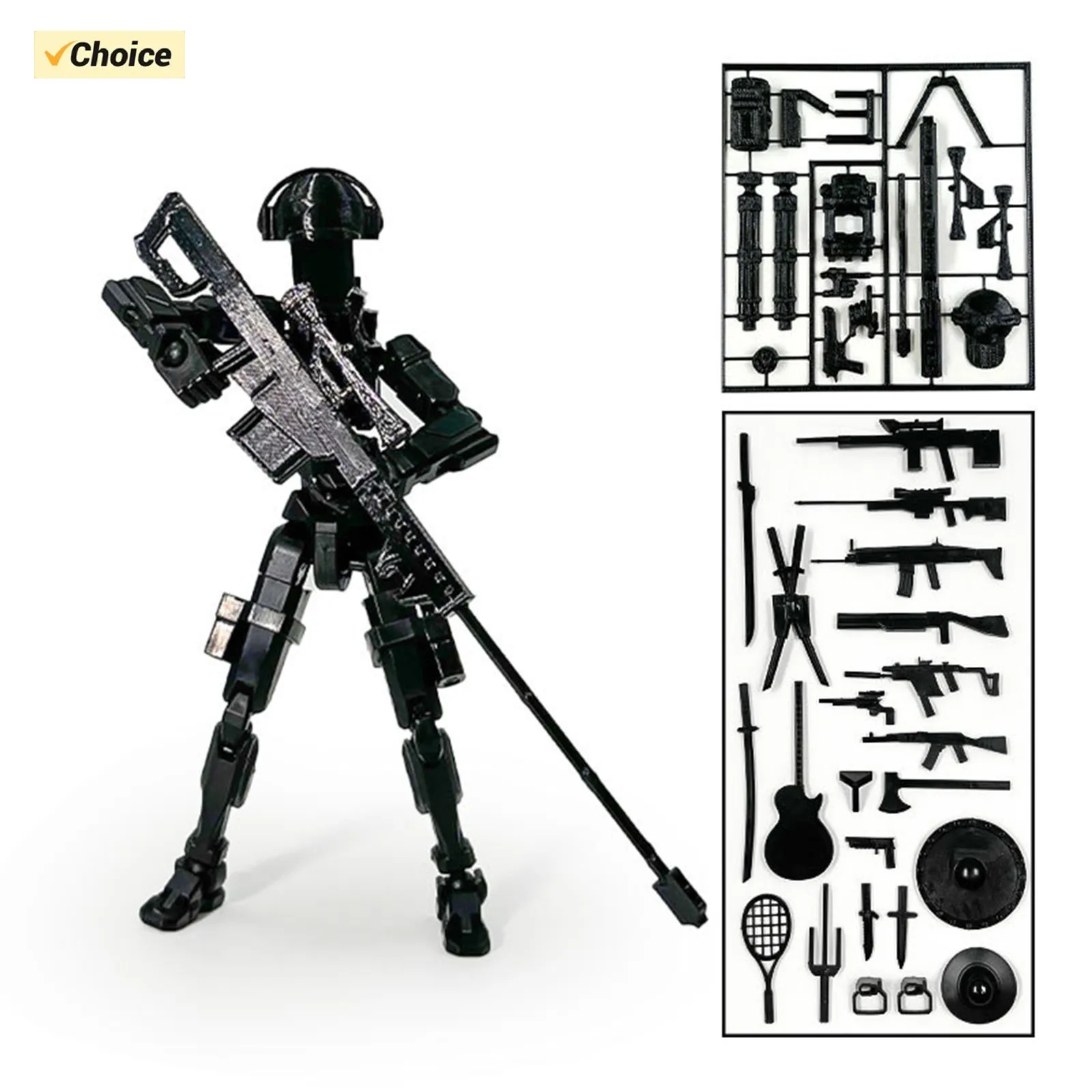 2025 Hot Special-shaped Soldier Multi-jointed Movable Doll Luxury Set Panels