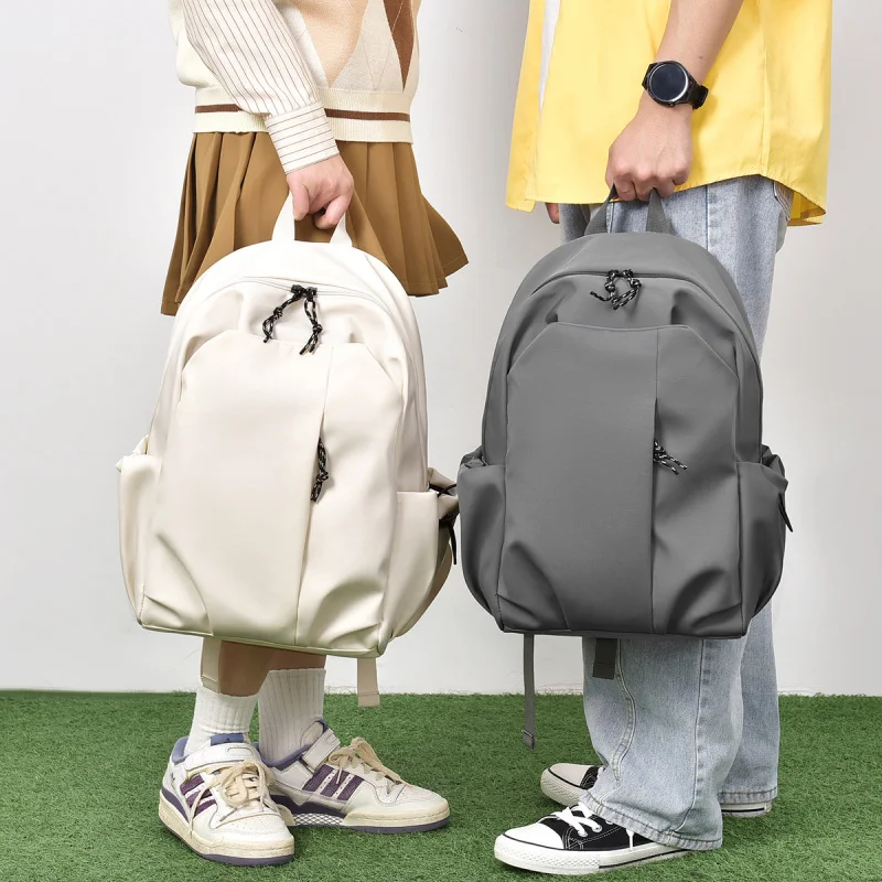 

Simple Backpack Fashion Casual College Style Men's Bag Lightweight Travel Large Capacity Women's Bag Laptop Bag15.6Inch