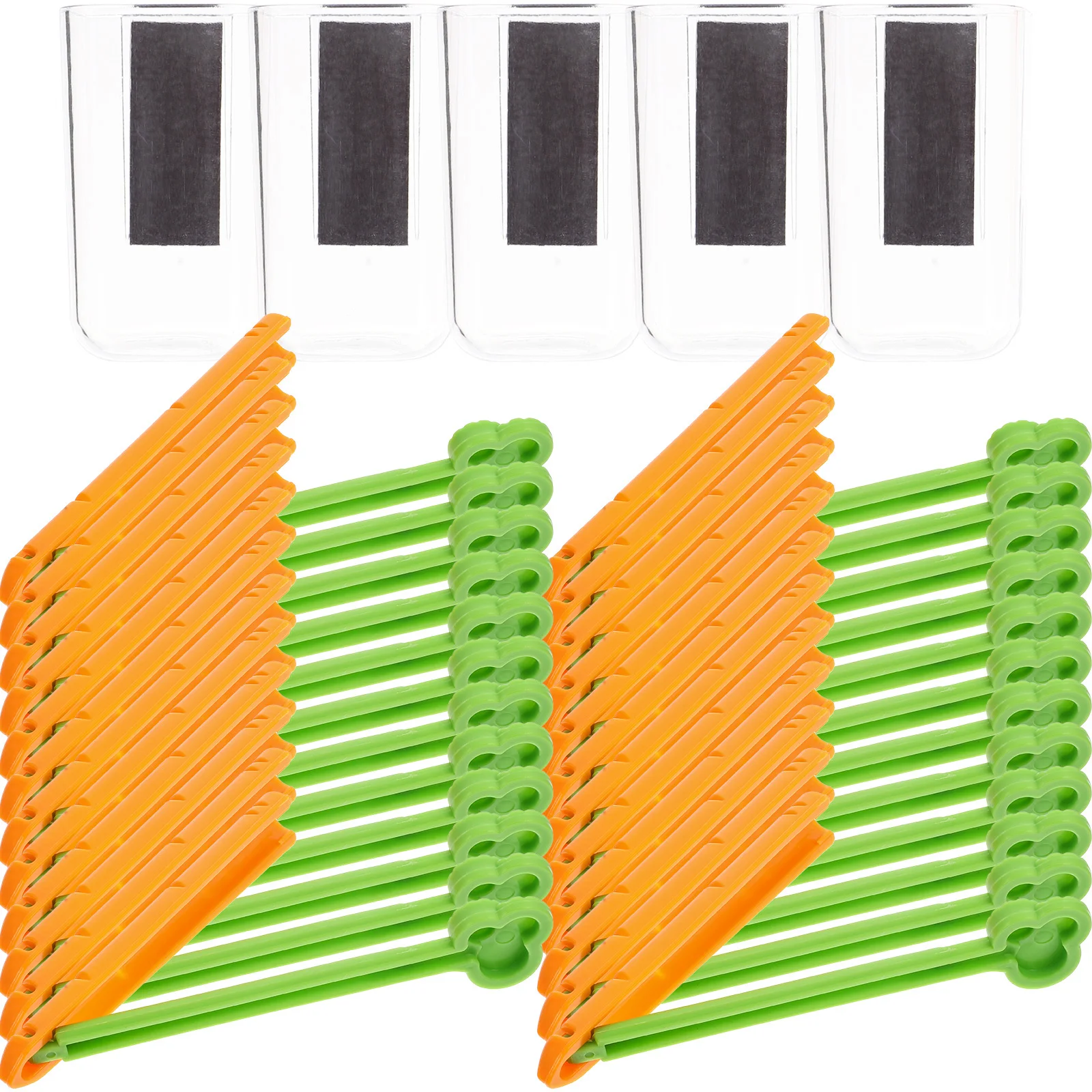 

5Sets Food Bag Sealing Clips Cartoon Carrot Shape Chip Clips Snack Bag Clip Plastic Clip with Storage Box Carrot Decor