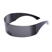 Futuristic Narrow Cyclops Visor Sunglasses Laser Eyeglasses UV400 Personality Mirrored Lens Costume Eyewear Glasses Men Glasses