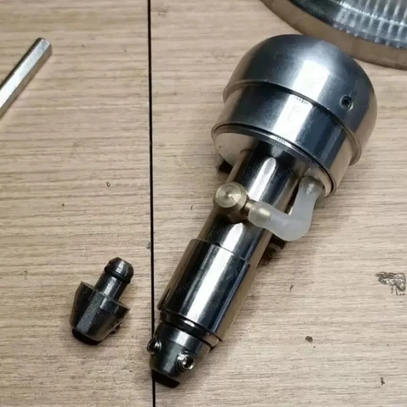Pneumatic Push Knife, Metal Lindsay Engraving, Engraved Gold Handle, Standard Head Changeable Hand Control Model