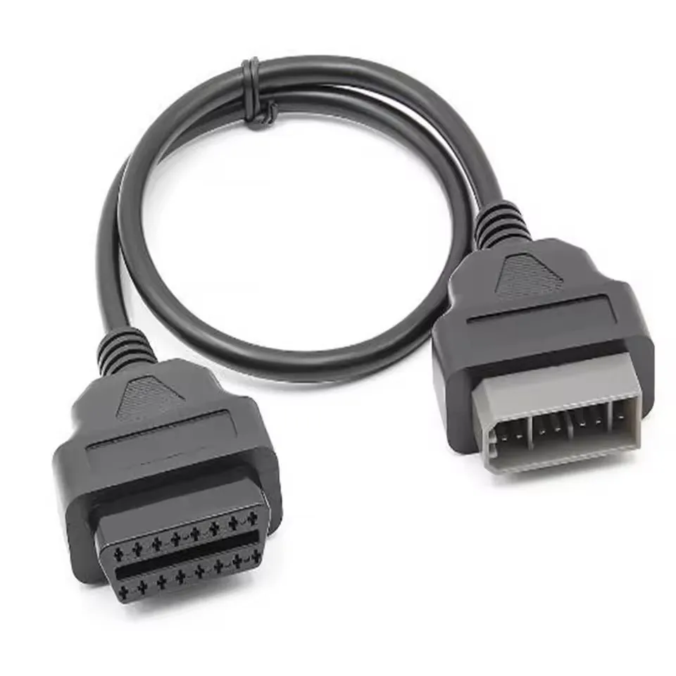 OBD Cable For Nissan 14 Pin Male To 16 Pin Female OBD2 OBDII DLC 16 Pin Diagnostic Tool Adapter Extension Connector Cable Tool