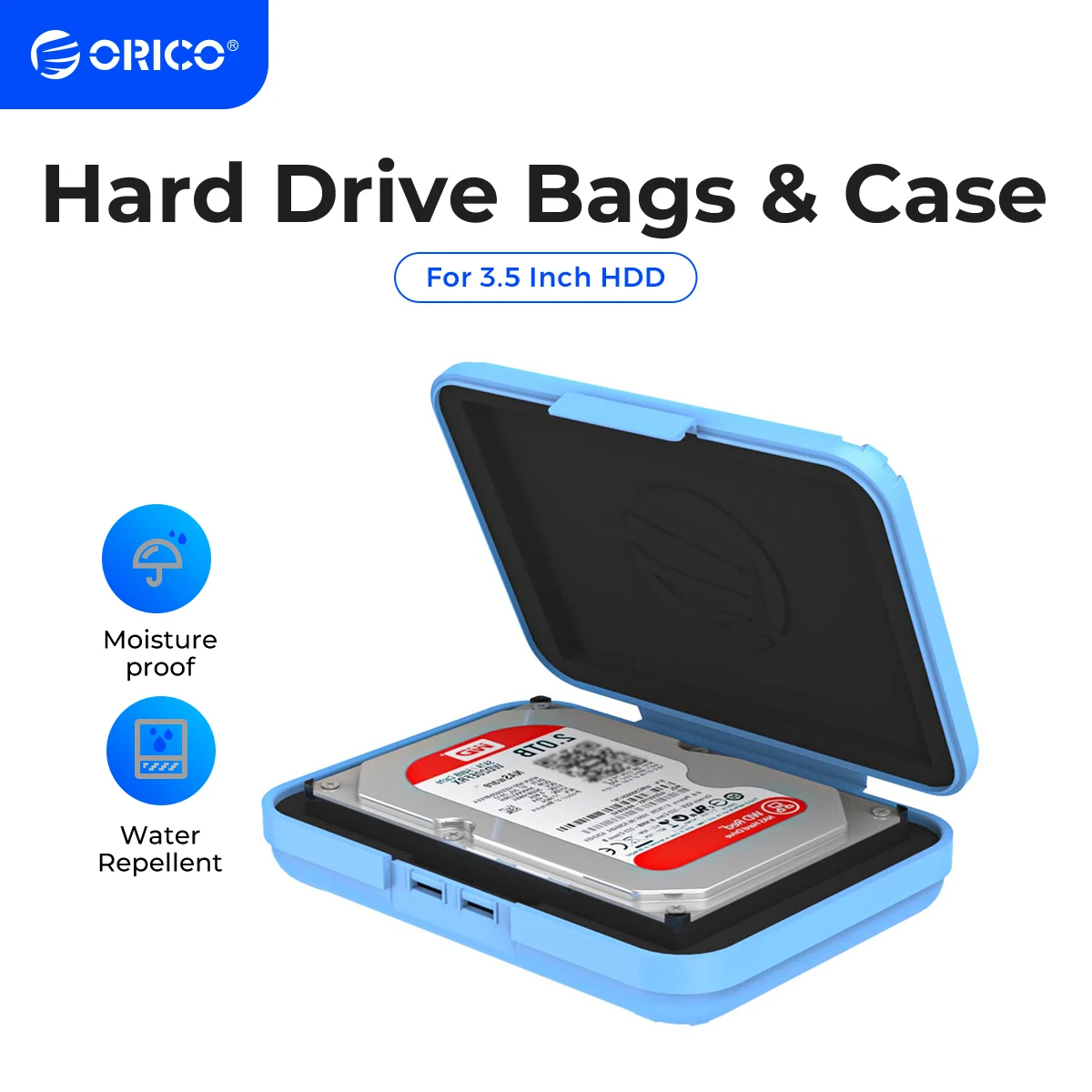 ORICO External Hard Drive HDD Protection Box 3.5 inch Storage Case With label Water Repellent Funtion