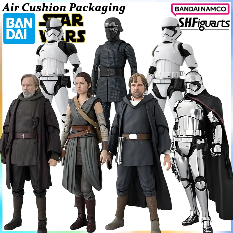 

Bandai Genuine S.H.F Star Wars Series Episode VIII The Last Jedi Kailuo Ren Luke Skywalker Storm Troops Action Figures Model Toy