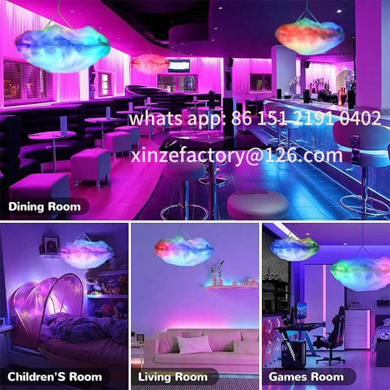Customizable Thunder Cloud LED Ambient Light Remote and APP Control DIY Color Changing Light lamp for Game Room Part